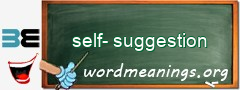 WordMeaning blackboard for self-suggestion